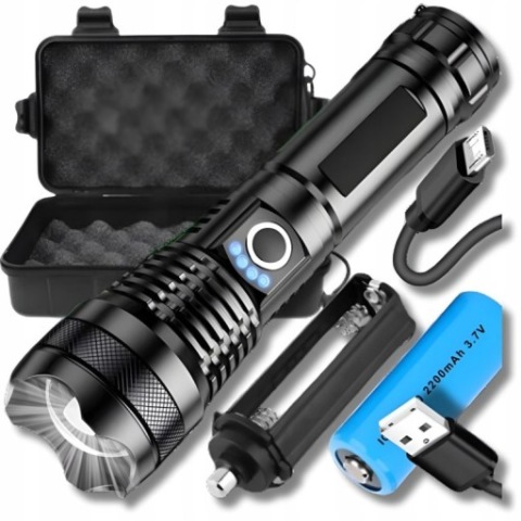 ЛІХТАРИК TAKTYCZNA LED (СВІТЛОДІОД) XHP50 AKUMULATOROWA USB ZOOM IPX5 4600 LM 