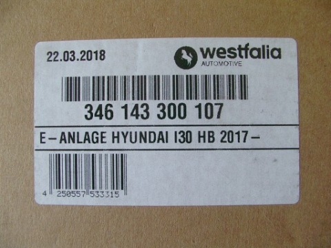 КОМПЛЕКТ ПРОВОДОВ DEDYKOWANA 7-PINOWA WESTFALIA 346143300107 HYUNDAI I30 2017 - 