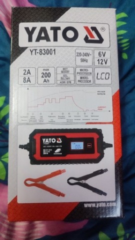 YATO ЗАРЯДНИЙ ПРИСТРІЙ ЕЛЕКТРОННИЙ ЗАРЯДНИЙ ПРИСТРІЙ LCD 6V/2A 12V/8A YT-83001 