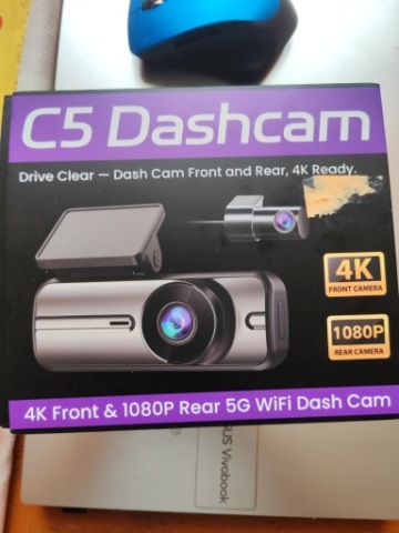 ВИДЕОРЕГИСТРАТОР C5 DASHCAM 4K ПЕРЕД ЗАД + КАРТА 64GB НОВЫЙ 