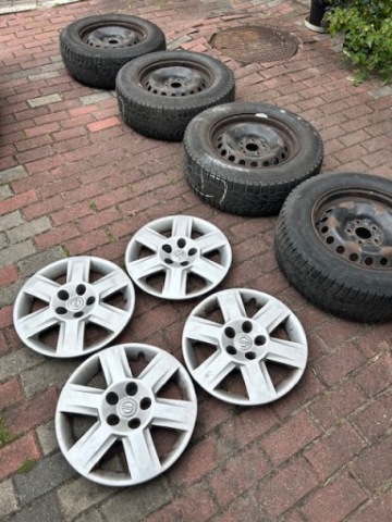 КОЛЕСА ЗИМОВІ NISSAN QASHQAI 2008R Z ORYGINALNYMI KOLPAKAMI 215/65/16 