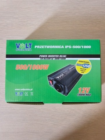 ПЕРЕТВОРЮВАЧ НАПРУГИ VOLT ПОЛЬЩА 12V NA 230V 500/1000W 