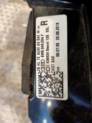 ФАРА AUDI A5 ЗАД ПРАВИЙ W КРИШКУ БАГАЖНИКА 8W6 945 094 F США 