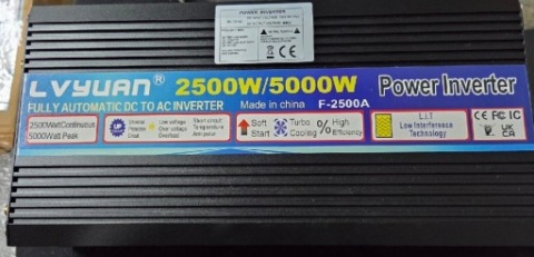 PRZETWONICA НАПРУГИ LVYUAN 2500/5000W 12V 