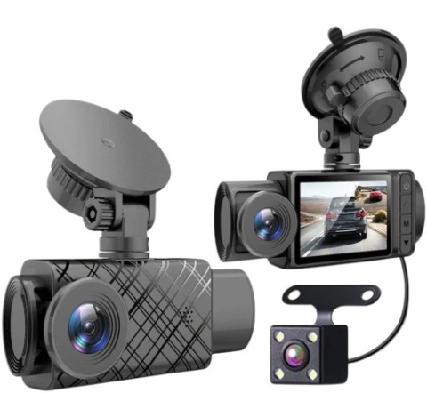 КАМЕРА АВТОМОБИЛЬНАЯ 3W1 ПОЛНЫЙ HD ПЕРЕД ЗАД СЕРЕДИНА + КАРТА 32GB 