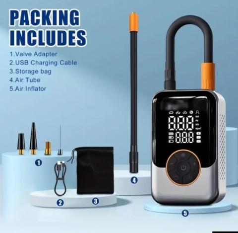 КОМПРЕСОР АВТО + POWERBANK 2 В 1 