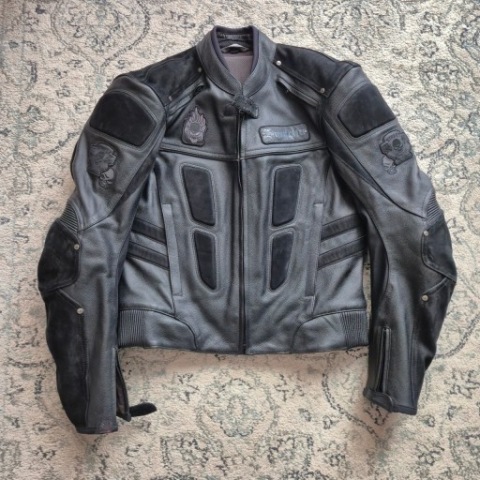ШКІРЯНА КУРТКА МОТОЦИКЛЕТНА STREETFIGHTER SKULL DYD. 50, СТАН ІДЕАЛЬНЕ 