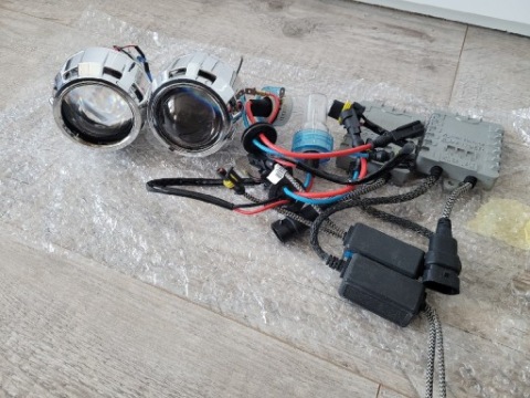 КОМПЛЕКТ BI-XENON - SOCZEWKA, PALNIKI, ПЕРЕТВОРЮВАЧ 50W, 6000K 