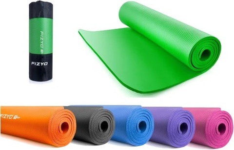 Mata do ćwiczeń FIZYO Jogi Rehabilitacji fitness zielona nowa 183x61x1