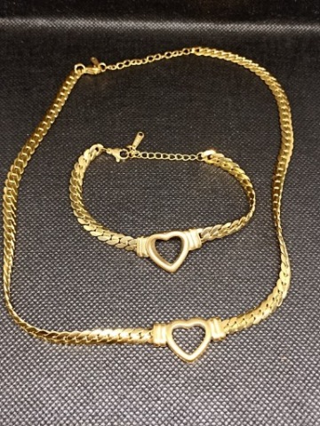 Zestaw biżuterii naszyjnik z bransoletka 