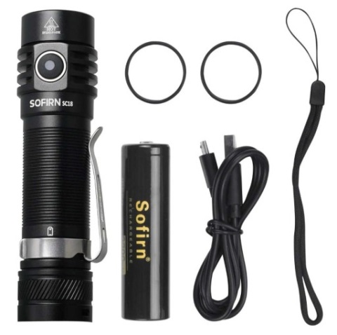 ЛІХТАРИК SOFIRN SC18 1800LM/ EDC/ SST40/ USB C + AKU.18650/ WYSYLAM DZISIAJ 