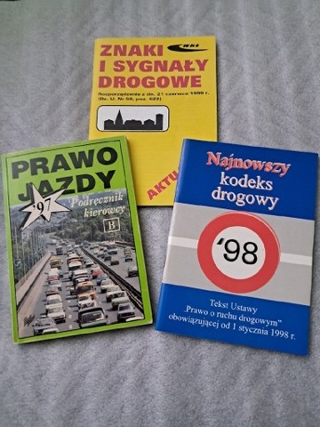 KODEKS DROGOWY, PRAWO CONDUCTOR - JUEGO 3 PIEZAS  