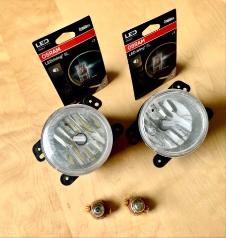 ФАРЫ ГАЛОГЕН СВЕТОДИОДНЫЕ OSRAM PSX24W JEEP CHEROKEE KL 2014 - 2018 КОМПЛЕКТ OKAZJA! 