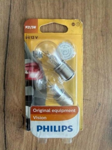 2X ЛАМПОЧКА АВТОМОБІЛЬНА PHILIPS НІЧНОГО БАЧЕННЯ P21/5W 12V 21/5W 