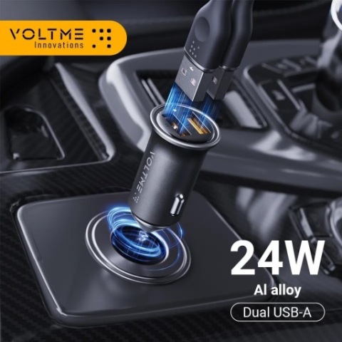 VOLTME CAZO 24AA ЗАРЯДНИЙ ПРИСТРІЙ АВТОМОБІЛЬНА 24W МЕТАЛ 