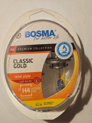 ЛАМПОЧКИ H4 BOSMA КЛАСИЧНИЙ GOLD 2ШТ 8917 12V 60/55W P43T 