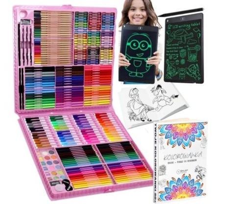 Zestaw Do Malowania W Walizce 168el Różowy