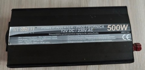 ПЕРЕТВОРЮВАЧ KEMOT 12V / 230V 500W/1000W ЧИСТИЙ SINUS URZ3162 