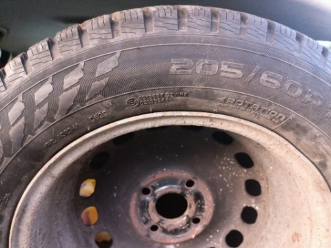 2X ШИНИ ЗИМОВІ 2023R: 205/60R15 Z ДИСКАМИ СТАЛЕВИМИ DO AUDI 80 B4 6,0JX15 