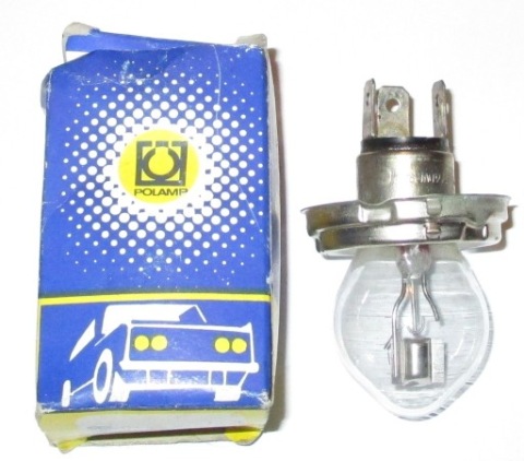 FIAT 126P / ЛАМПОЧКА PROJEKTOROWA ASYMETRYCZNA R2 12V 145/40W P45T / POLAM 