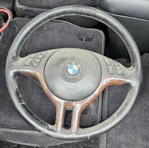 STEERING WHEEL BMW E46 E53 WOOD AIRBAG MULTI PODUSZK  