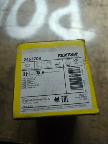 TEXTAR 2453703 TEXTAR КОЛОДКИ HAM. FORD T. MONDEO 07-/GALAXY/KUGA 