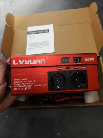 АВТОМОБІЛЬНА ПЕРЕТВОРЮВАЧ ПОТУЖНОСТІ 1500W ПЕРЕТВОРЮВАЧ НАПРУГИ LVYUAN 