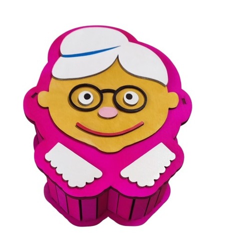 Pudełko dla Babci, drewniane, na słodkości, prezent, Dzień Ba