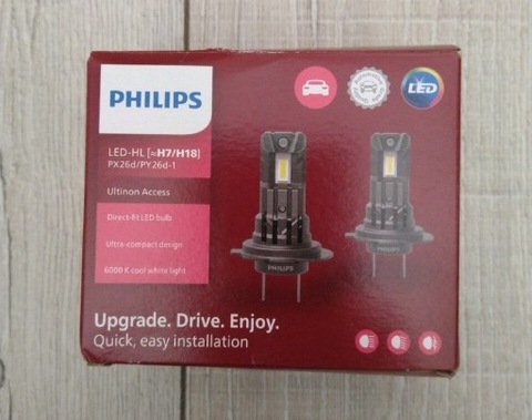 ЛАМПОЧКИ PHILIPS ULTINON ACCESS H7 LED (СВІТЛОДІОД) 6500K 2 ШТУКИ.