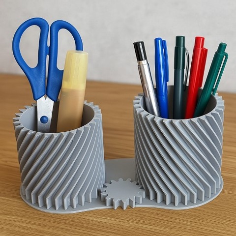 Stojak na biurko na akcesoria z ruchomymi zębatkami łożyska