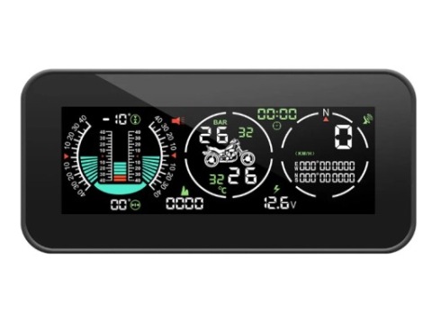 ПРИБОРНА ПАНЕЛЬ МОТОЦИКЛЕТНИЙ GPS 3W1 - TPMS, INKLINOMETR, МІРНИК СТРУМУ 