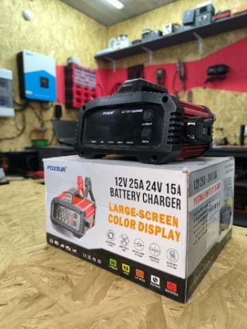 LADOWARKA, ЗАРЯДНИЙ ПРИСТРІЙ FOXSUR FTP-250 12/24V 25A 