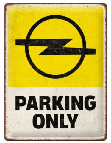 TABLICA PLAKAT OPEL PARKING 30X40 nostalgic art фото