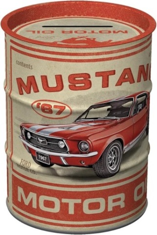 Skarbonka Mustang puszka na prezent dla taty gadżet dzień ojca 600 ml nowa