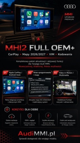 AUDI MIB2 AKTYWACJA CARPLAY + НОВИЙ FIRMWARE/MAPY A6 C7 A7 4G MHI2 K3663 