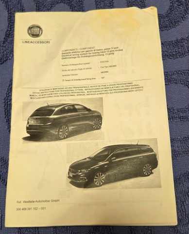 НОВЫЙ МОДУЛЬ КОМПЛЕКТ ПРОВОДОВ КРЮКА 13PIN FIAT TIPO HB SW 