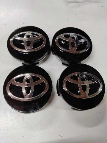 КОЛПАЧКИ TOYOTA НОВЫЕ 62MM ЧЕРНЫЕ