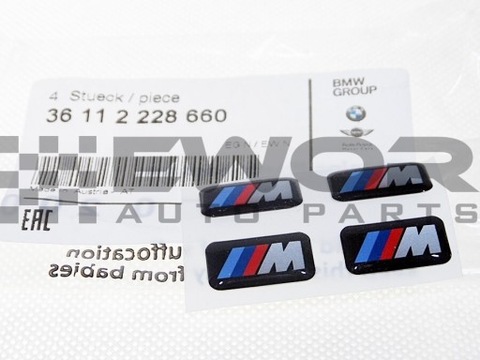 ORIGINAL PEGATINAS BMW M POWER 4 PIEZAS + 1 REGALO 