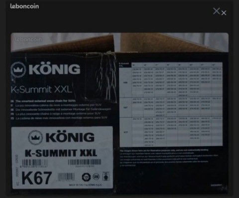 Deux chaines neige Konig K67