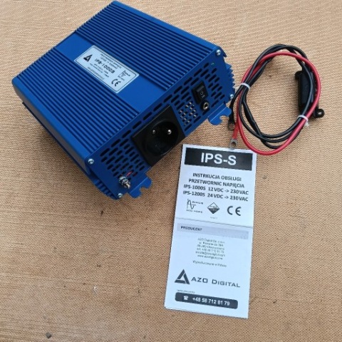 ПЕРЕТВОРЮВАЧ НАПРУГИ IPS 1000S SINUS 12V/230V 600/1000 ECO MODE 