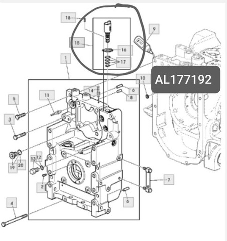 AL177192 ELEKTROZAWOR PTO/ВВП JOHN DEERE