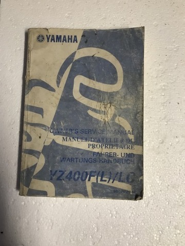 YAMAHA LIBRO DE MANTENIMIENTO YZ400F 