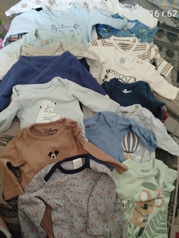 Body niemowlęce komplet 16szt.