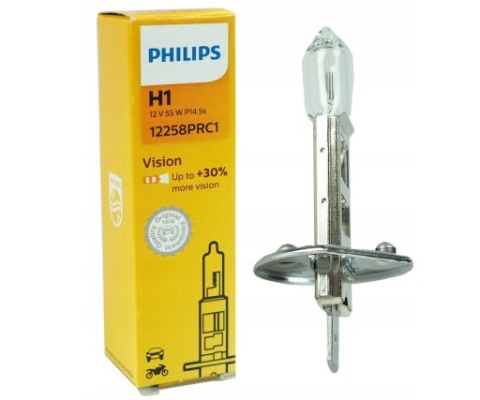 ЛАМПОЧКА PHILIPS H1 55W 12258PRC1 +30% НОЧНОГО ВИДЕНЬЯ + 2 ШТУКИ ПОДАРОК 