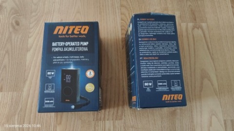 НАСОС AKUMULATOROWA NITEO 80W 2000 MAH Z ФУНКЦIЯ POWERBANKA – НОВА 