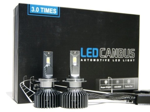 ЛАМПОЧКИ СВЕТОДИОДНЫЕ H7 6000K НОВОЕ МОЩНОЕ CAN БУС GPNE 75A 15000 LUMEN 12V 24V 