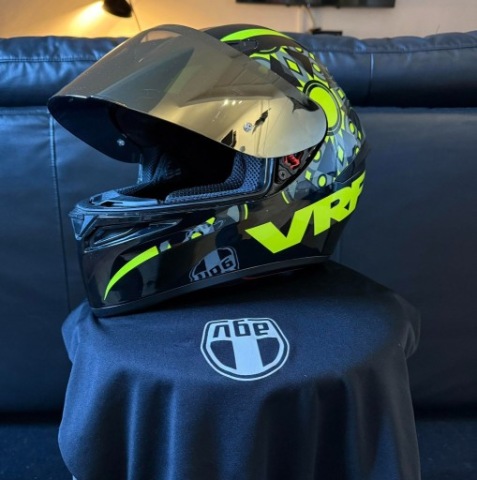 ШОЛОМ МОТОЦИКЛЕТНИЙ - AGV K1 FLAVUM 46 (ML, 58CM) + ХВІРТКА PINLOCK ЗОЛОТА 