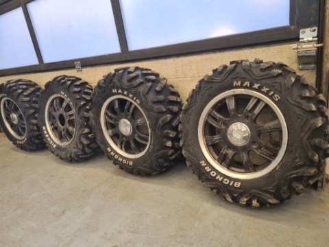 КОЛЕСА POLARIS QUAD 26X8R16 26X10R14 4X156 MAXXIS BIGHORN ЗИМНИЕ Z KOLCAMI 
