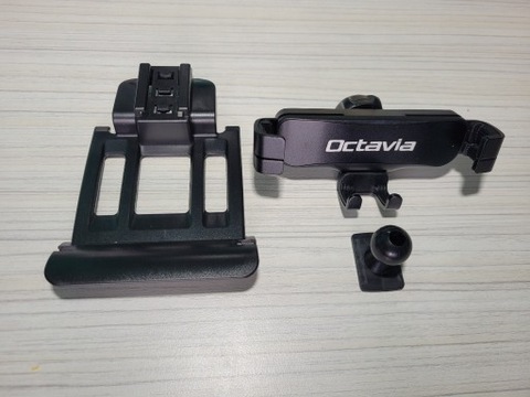 BRACKET ON PHONE SKODA OCTAVIA 3 - BLACK FROM LOGO  