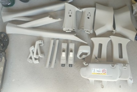 Podsufitka, słupki, plastiki,osłona Ford S-Max mk2 2015-
